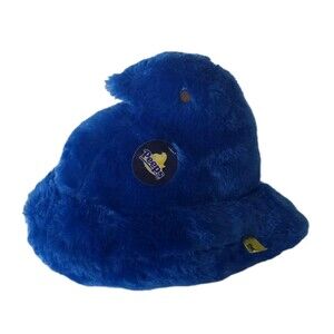 Peeps Chick Plush 11" Shaggy Dark Blue Soft Fur Easter Stuffed Animal W Tag 2014